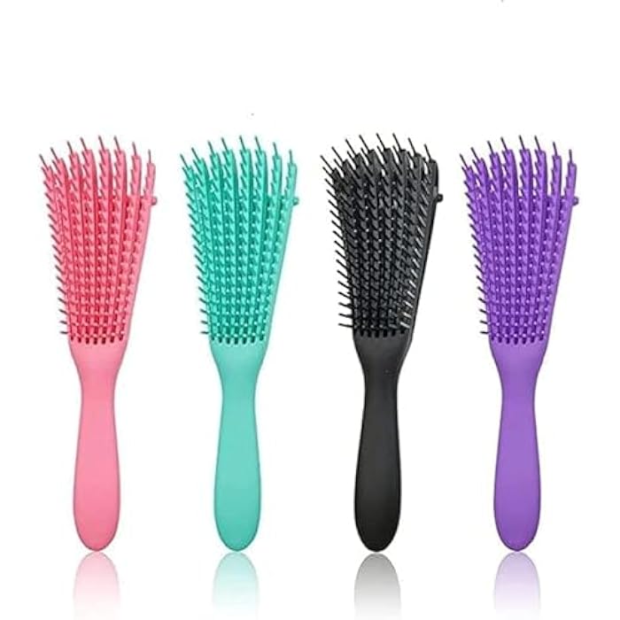 Two pieces Brush for Curly Hair Non-slip Rubber Octopus Hair Brush Comb Scalp Massage Brushes Bathroom Accessories(Multicoror) - Image 1